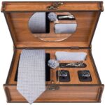 Ensemble Cravate, Pochette & Boutons de Manchette pour Homme – Blanc de Luxe