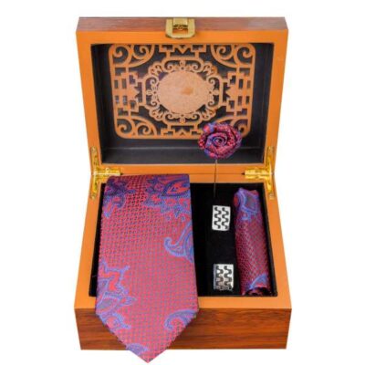 Ensemble Cravate, Pochette & Boutons de Manchette pour Homme – Zereshki de Luxe
