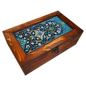 Boîte Organisatrice de Sachets de Thé en Bois avec Coffres Persan Pasargad
