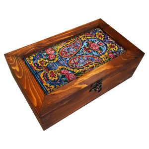Boîte Organisatrice de Sachets de Thé en Bois avec Coffres Persan Soren