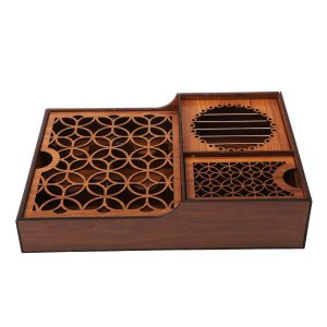 Boîte de Rangement pour Sachets de Thé en Bois avec Chauffe-Sachet Tabasom