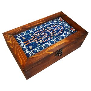 Boîte Organisatrice de Sachets de Thé en Bois avec Coffres Persan Arbre