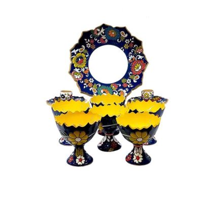 Set Haft-sin en céramique élégant Minakari pour Nowruz, le Nouvel An persan Niloufar
