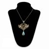 Pendentif en argent gravé persan avec pierre précieuse Turquoise