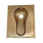 Golden Stainless Steel Squat Toilet Pan – Luxury Squatting Pan