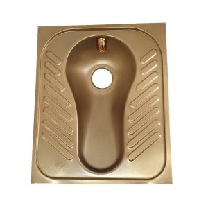 Golden Stainless Steel Squat Toilet Pan – Luxury Squatting Pan