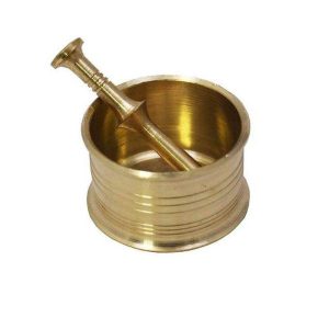 Set de Mortier & Pilon en Laiton Style Persan Traditionnel Farahani