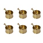 Set de Mortier & Pilon en Laiton Style Persan Traditionnel Farahani (6X)