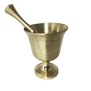 Set de Mortier & Pilon en Laiton Style Persan Traditionnel Golnaz II