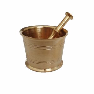 Set de Mortier & Pilon en Laiton Style Persan Traditionnel Irsa