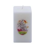 Bougie Nowruz avec motif de poisson doré – Symbole de prospérité (x2)