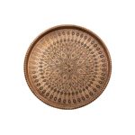 Plat de Service Persan en Cuivre Traditionnellement Martelé Shams