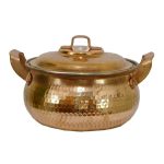 Marmite en cuivre persan – Style de cuisson martelé traditionnel Rosegold II