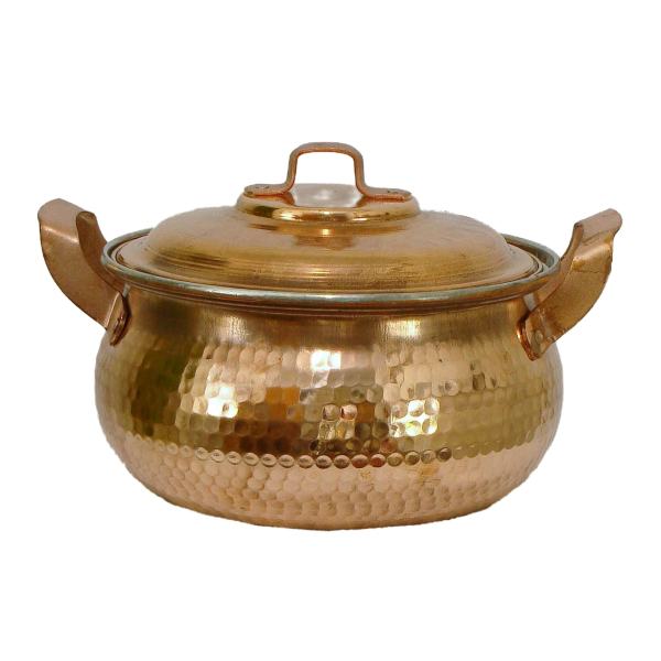 Marmite en cuivre persan - Style de cuisson martelé traditionnel Rosegold II