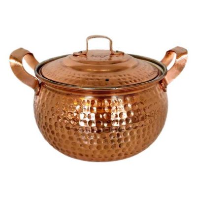 Marmite en cuivre persan – Style de cuisson martelé traditionnel Sahel II