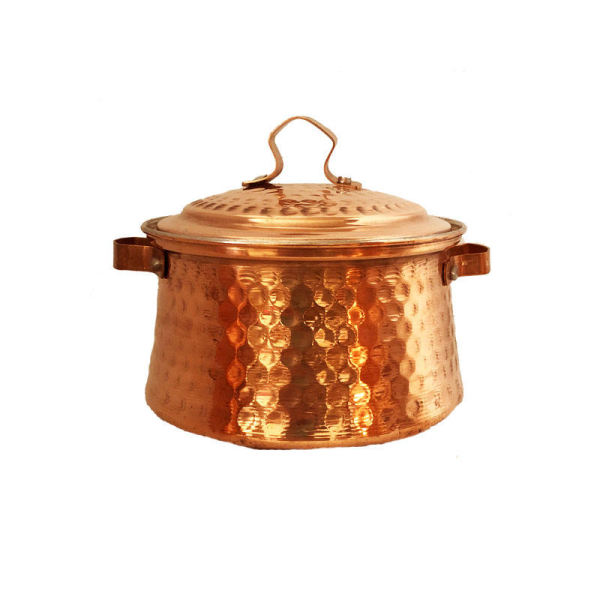 Marmite en cuivre persan - Style de cuisson martelé traditionnel Sahel