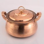 Marmite en cuivre persan – Style de cuisson martelé traditionnel Karen