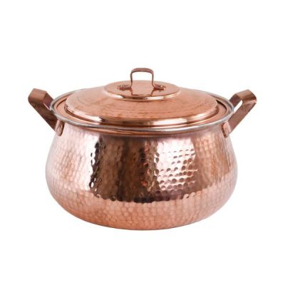 Marmite en cuivre persan – Style de cuisson martelé traditionnel Sarvi