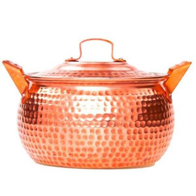 Marmite en cuivre persan – Style de cuisson martelé traditionnel Sarvi II