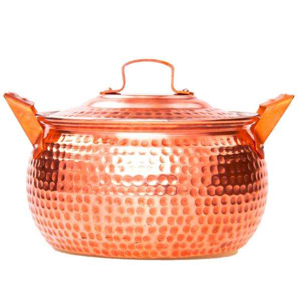 Marmite en cuivre persan - Style de cuisson martelé traditionnel Sarvi II