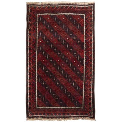 Tapis Persan Vintage Fait Main Modèle Rouge