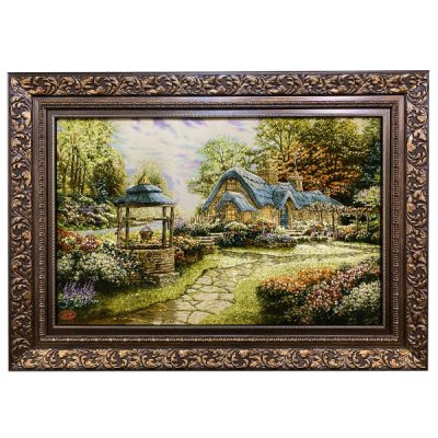 Tapis persan figuratif noué à la main de Tabriz représentant Baran (nom propre, peut rester tel quel ou être traduit selon le contexte)