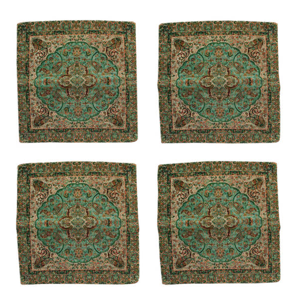 Coussin en Termeh Persan - Modèle Shah Abbasi (2X) | Design traditionnel luxueux