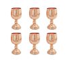 Ensemble de 6 verres à vin en cuivre persan martelé - Modèle Taban