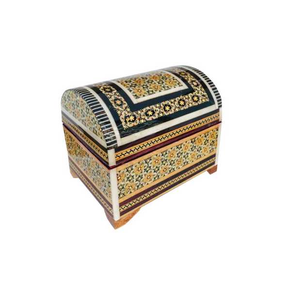 Boîte à Bijoux en Bois Artisanale avec Design Khatam Persan - Khatoon