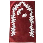 Tapis de Prière Islamique en Velours Léger Rouge