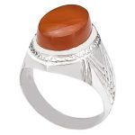 Bague en argent Aqeeq yéménite persane pour hommes – Diba