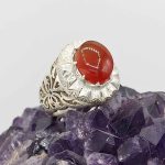 Bague en argent Aqeeq yéménite persane pour hommes – Taban I