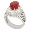 Bague en argent Aqeeq yéménite persane pour hommes - Taban I