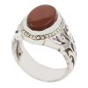 Bague en argent Aqeeq yéménite persane pour hommes - Binesh