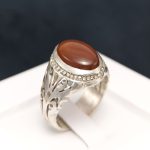 Bague en argent Aqeeq yéménite persane pour hommes – Binesh