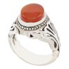 Bague en argent Aqeeq yéménite persane pour hommes - Binesh II