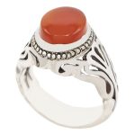 Bague en argent Aqeeq yéménite persane pour hommes – Binesh II