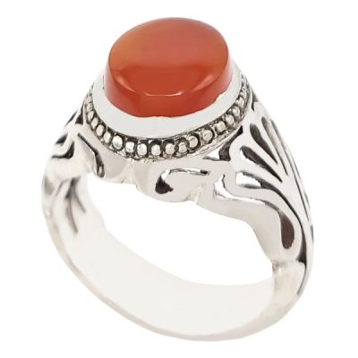 Bague en argent Aqeeq yéménite persane pour hommes – Binesh II