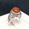 Bague en argent Aqeeq yéménite persane pour hommes - Binesh II
