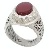 Bague en argent Aqeeq yéménite persane pour hommes - Kabiri