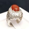 Bague en argent Aqeeq yéménite persane pour hommes - Taban