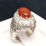 Bague en argent Aqeeq yéménite persane pour hommes – Taban