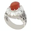 Bague en argent Aqeeq yéménite persane pour hommes - Taban