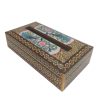Couvercle de boîte à mouchoirs en bois persan fait main – Khatamkari Golsar
