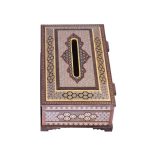 Couvercle de boîte à mouchoirs en bois persan fait main – Khatamkari Lux