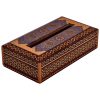 Couvercle de boîte à mouchoirs en bois persan fait main – Khatamkari Tazhib