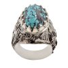 Bague en Argent Persan avec Turquoise de Neyshabur Ashura