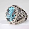 Bague en Argent Persan avec Turquoise de Neyshabur Ashura