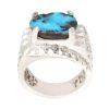 Bague en Argent Persan avec Turquoise de Neyshabur Hiraad II