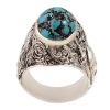 Bague en Argent Persan pour Homme avec Turquoise de Neyshabur Imam Reza